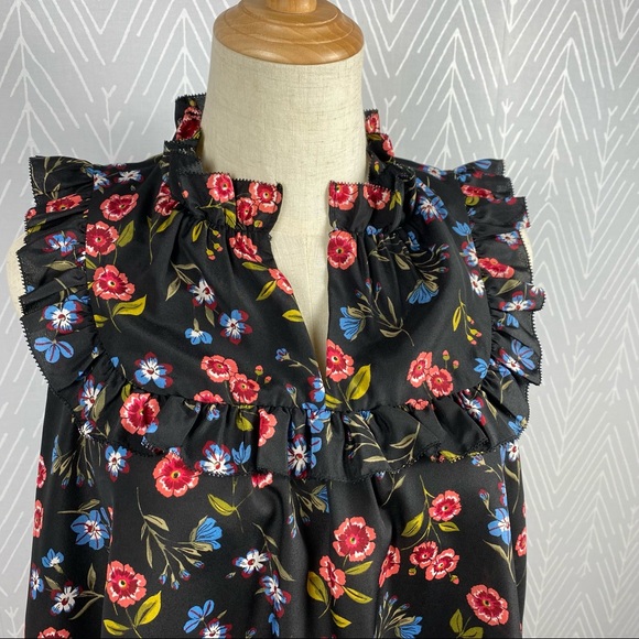 KATE SPADE ♠️ Wild Ones Meadow Ruffle Yolk Tank - Picture 5 of 10